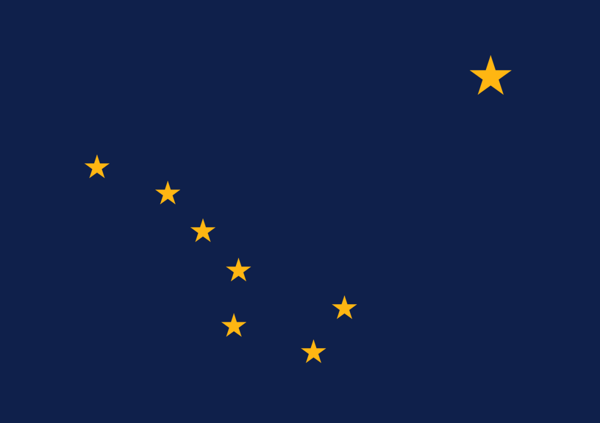 Alaska State Flag in TrueKolor Wrinkle Free Fabric.