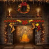 Ancient Chimney Photography Christmas  Backdrop.