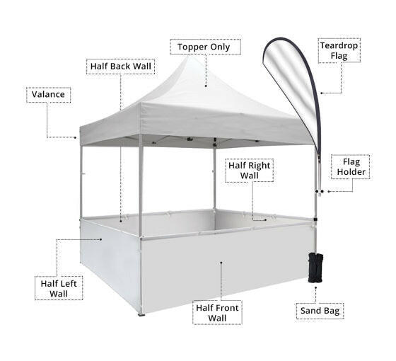 Heavy Duty Aluminum Gazebo - 3m W x 3m H.