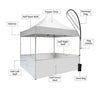 Heavy Duty Aluminum Gazebo - 6m W x 3m H.