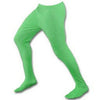 Person wearing green pants in a chroma key studio for digital background editing and special effects production.