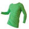 Man wearing green tunic posing before a Chroma Key background for professional video production