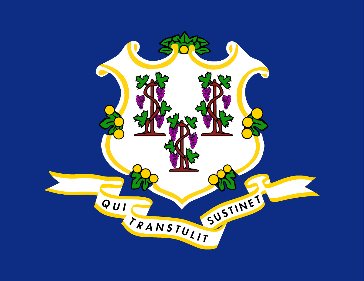 Connecticut State Flag in TrueKolor Wrinkle Free Fabric.