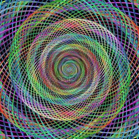 Multicoloured Wired Spiral Swirl  Backdrop.