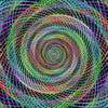 Multicoloured Wired Spiral Swirl  Backdrop.