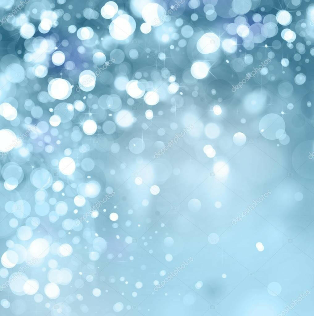 Lights on Blue Background Bokeh  Backdrop.