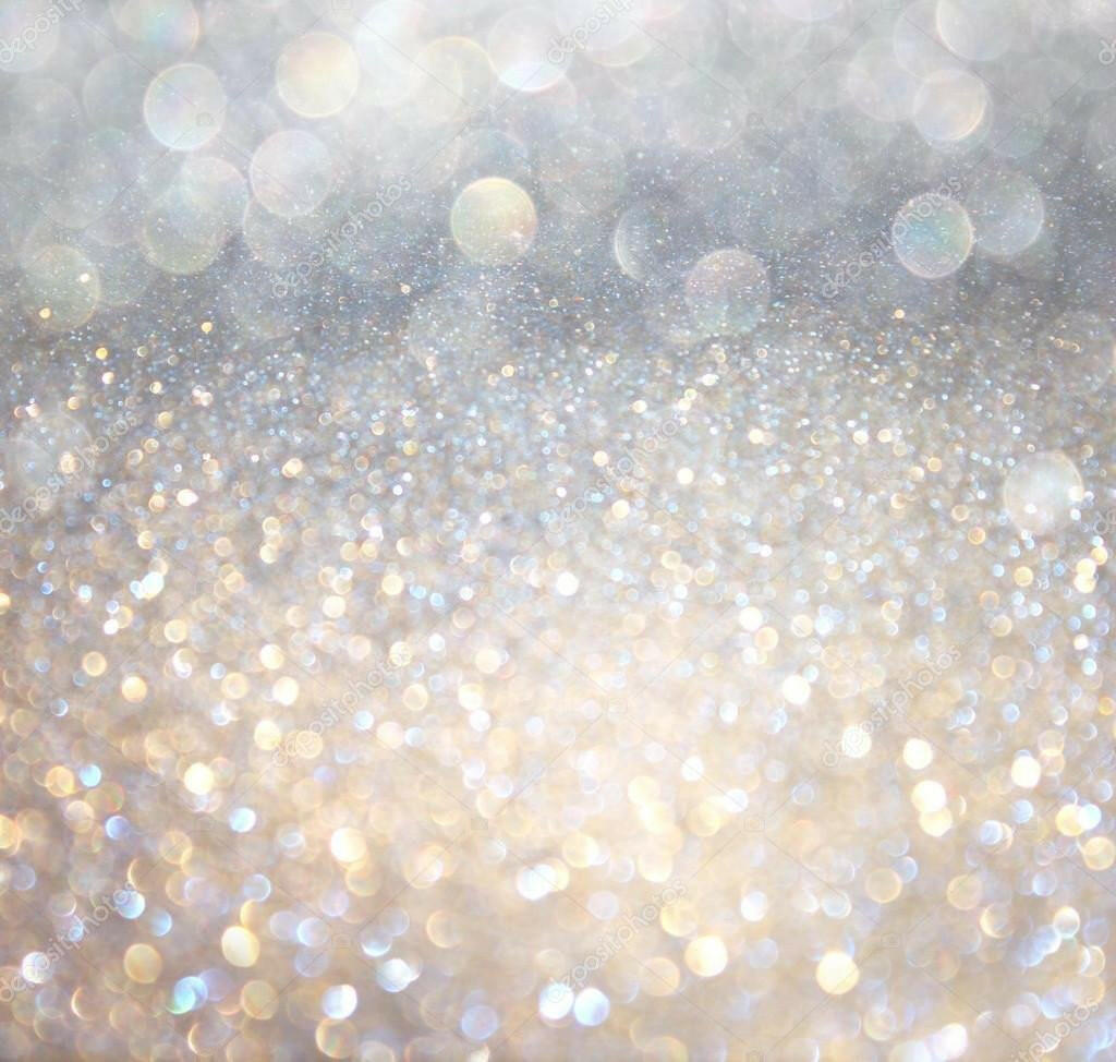 White and Silver Abstract Bokeh Lights  Backdrop.