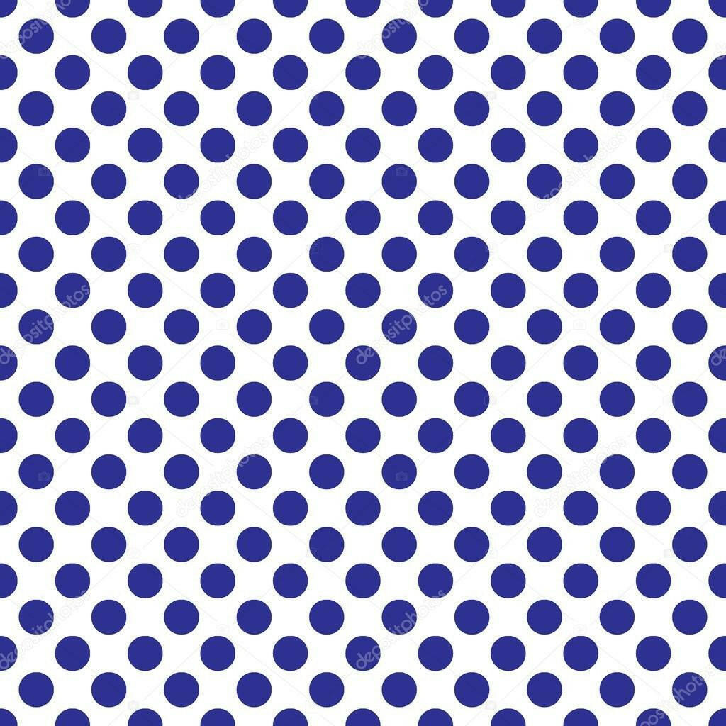 Seamless Vector Blue Polka Dots  Backdrop.