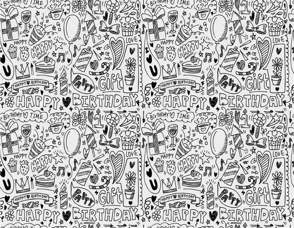 Conceptual Element Pattern Birthday  Backdrop.