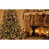 Fireplace Mantel Photography Christmas Backdrop.