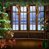 Snowy Outview Photo Christmas  Backdrop.
