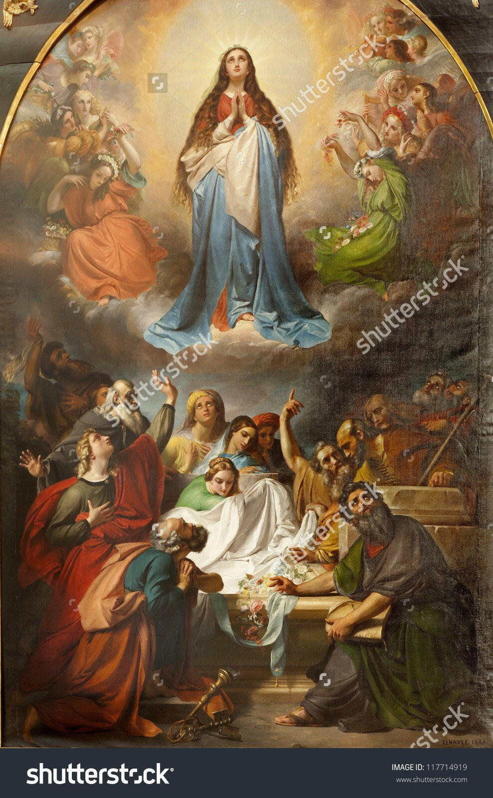 Our Ladys Assumption Brussels Print Photography Backdrop.