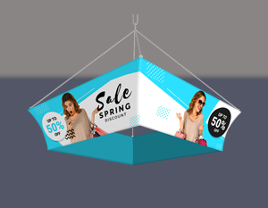 The Grand Tapered Square Hanging Banner
