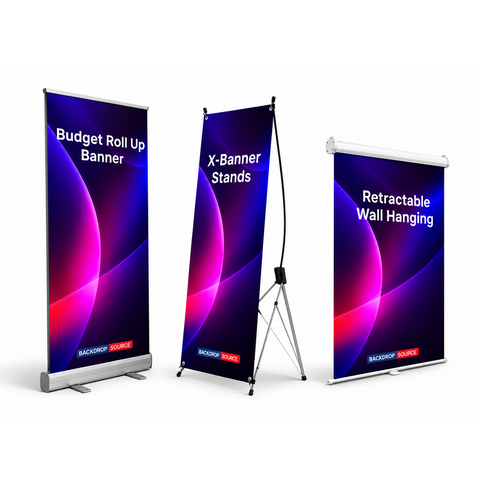 Fabric Pull Up Banner Stands