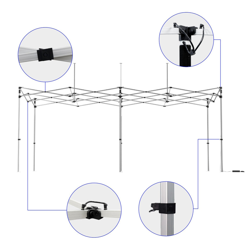 10x20 Lighted Canopy Tent