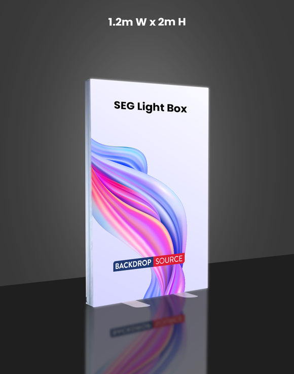 SEG Frameless Fabric LED Light Box Display - 1.2m W x 2m H