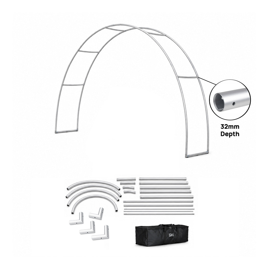 C Shape Tension Fabric Arch - 3m