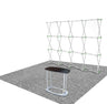 3m x 3m  Straight Popup Exhibit Pro 3-in-1 Display Kit with Illume Lights.