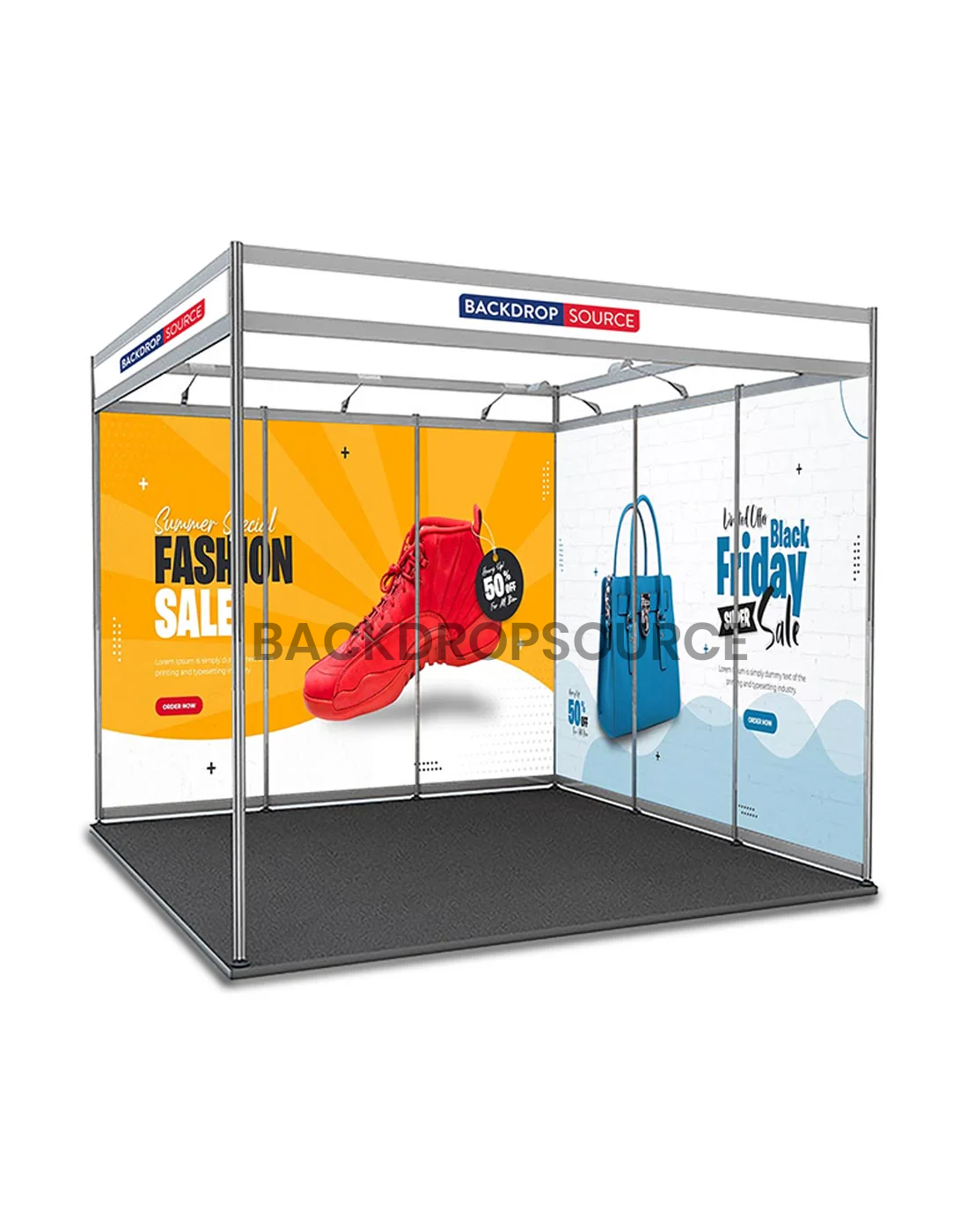 Colapsable Booth Backdrop Shell Transform Your Booth: 3x2m Shell Scheme Graphics NZ