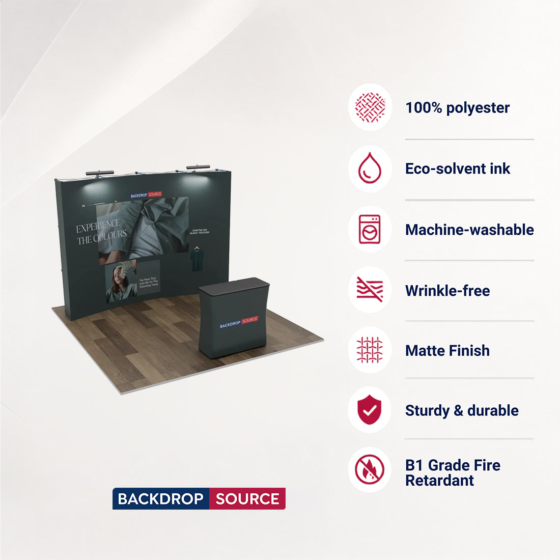 3x3m Curved Popup Exhibit Pro 3-in-1 Display Kit with Illume Lights