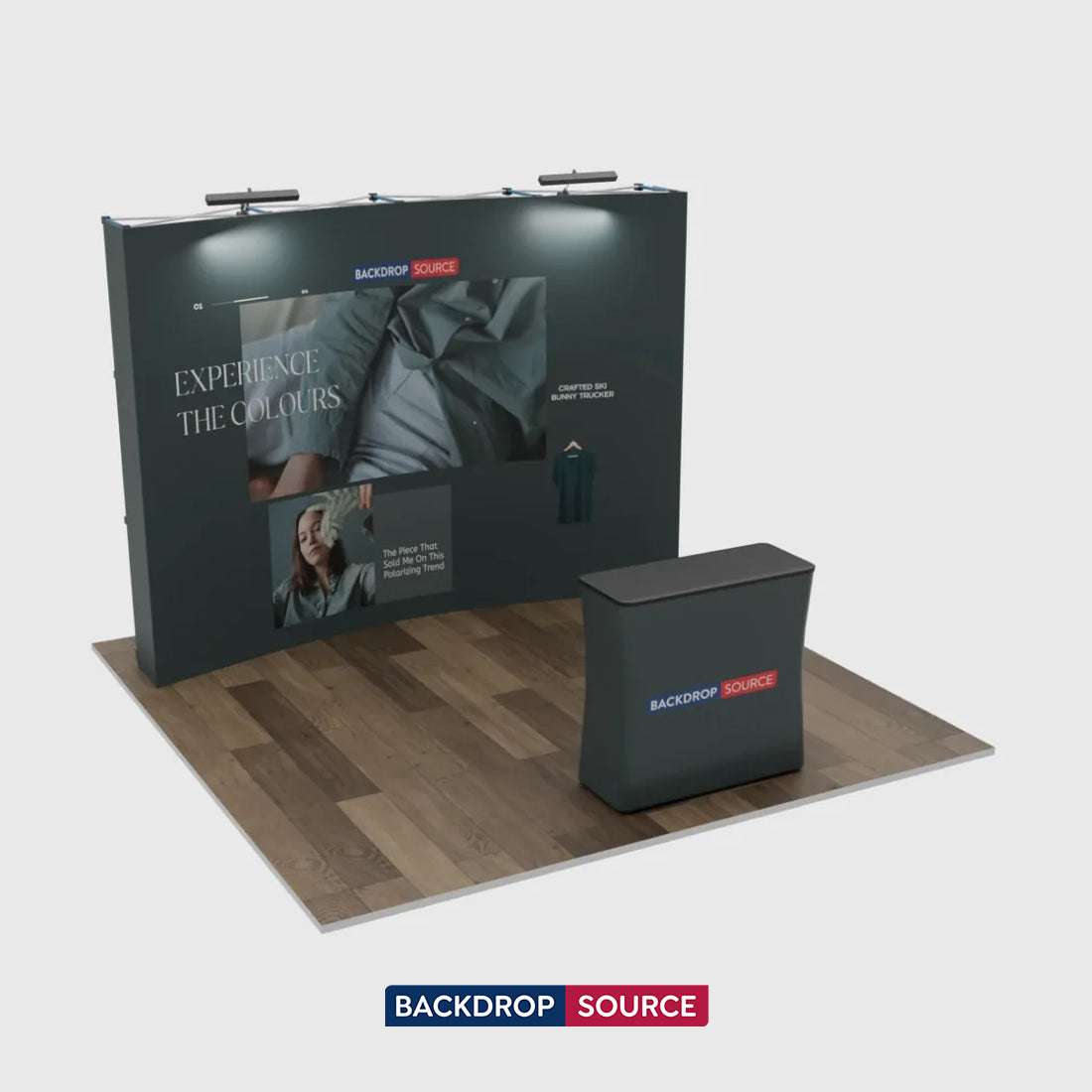 3x3m Curved Popup Exhibit Pro 3-in-1 Display Kit with Illume Lights