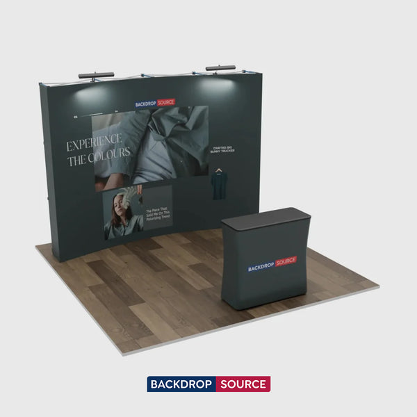 3x3m Curved Popup Exhibit Pro 3-in-1 Display Kit with Illume Lights