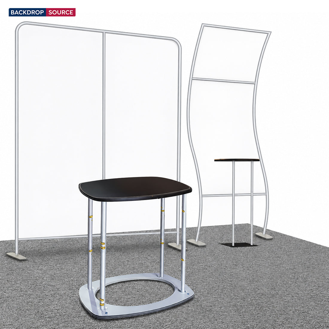 3x3m Curved Tension Fabric Backwall Display