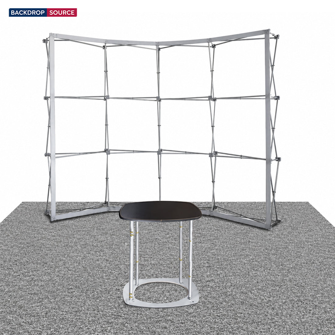 3x3m Curved Popup Exhibit Pro 3-in-1 Display Kit with Illume Lights