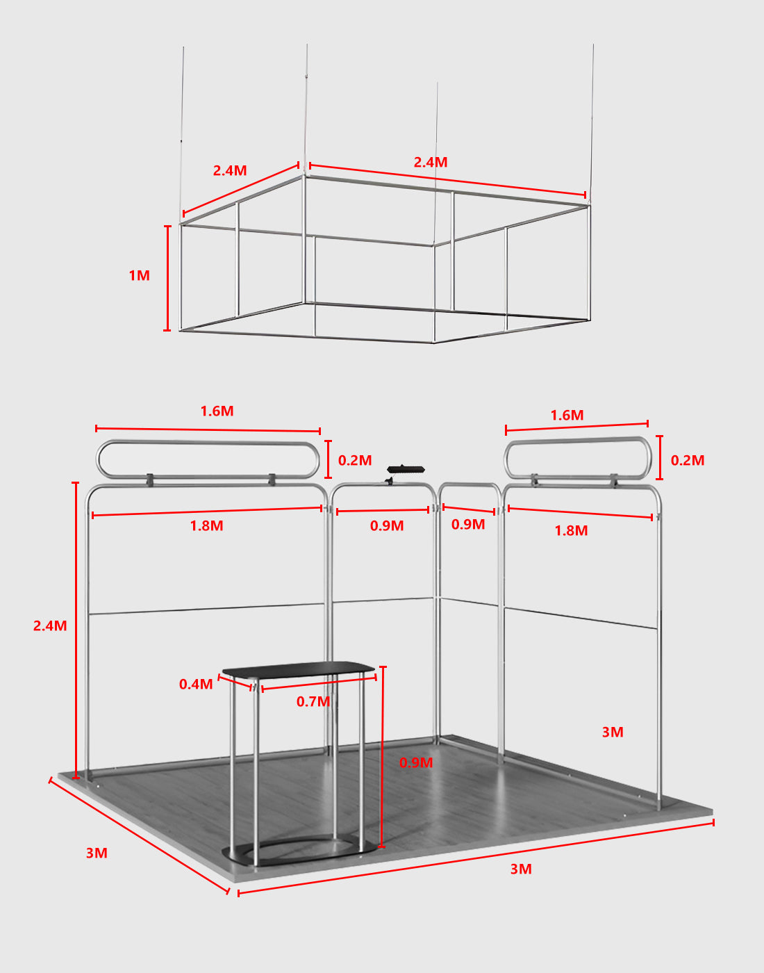 Portable Exhibit Display 3m x 3m - Model 30