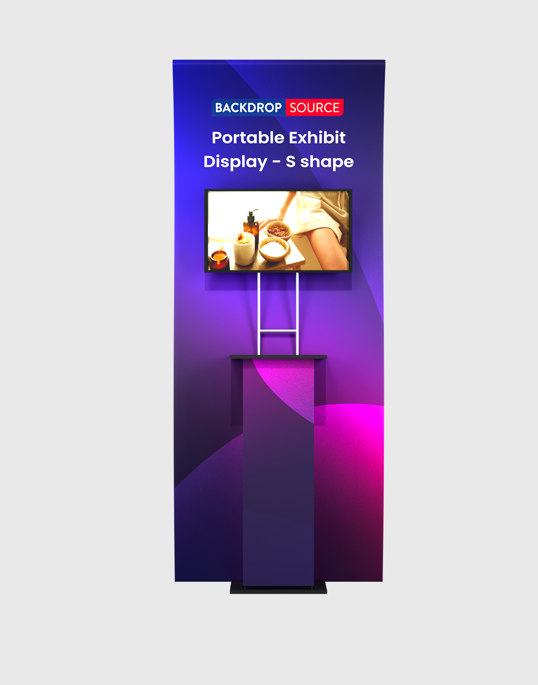 Portable Exhibit Display - S shape.