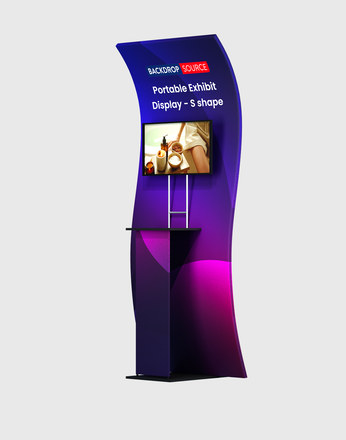 Portable Exhibit Display - S shape.