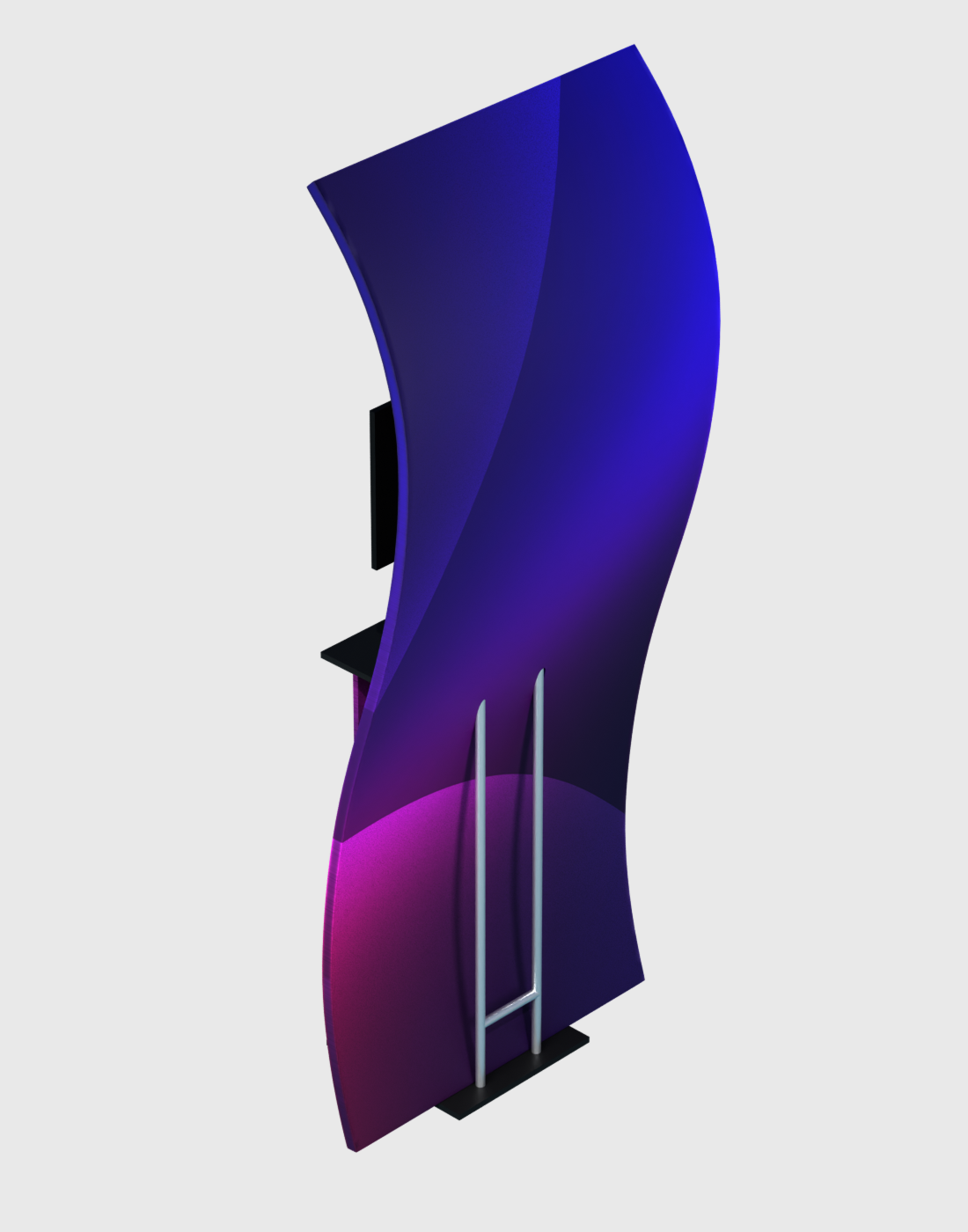 Portable Exhibit Display - S shape.