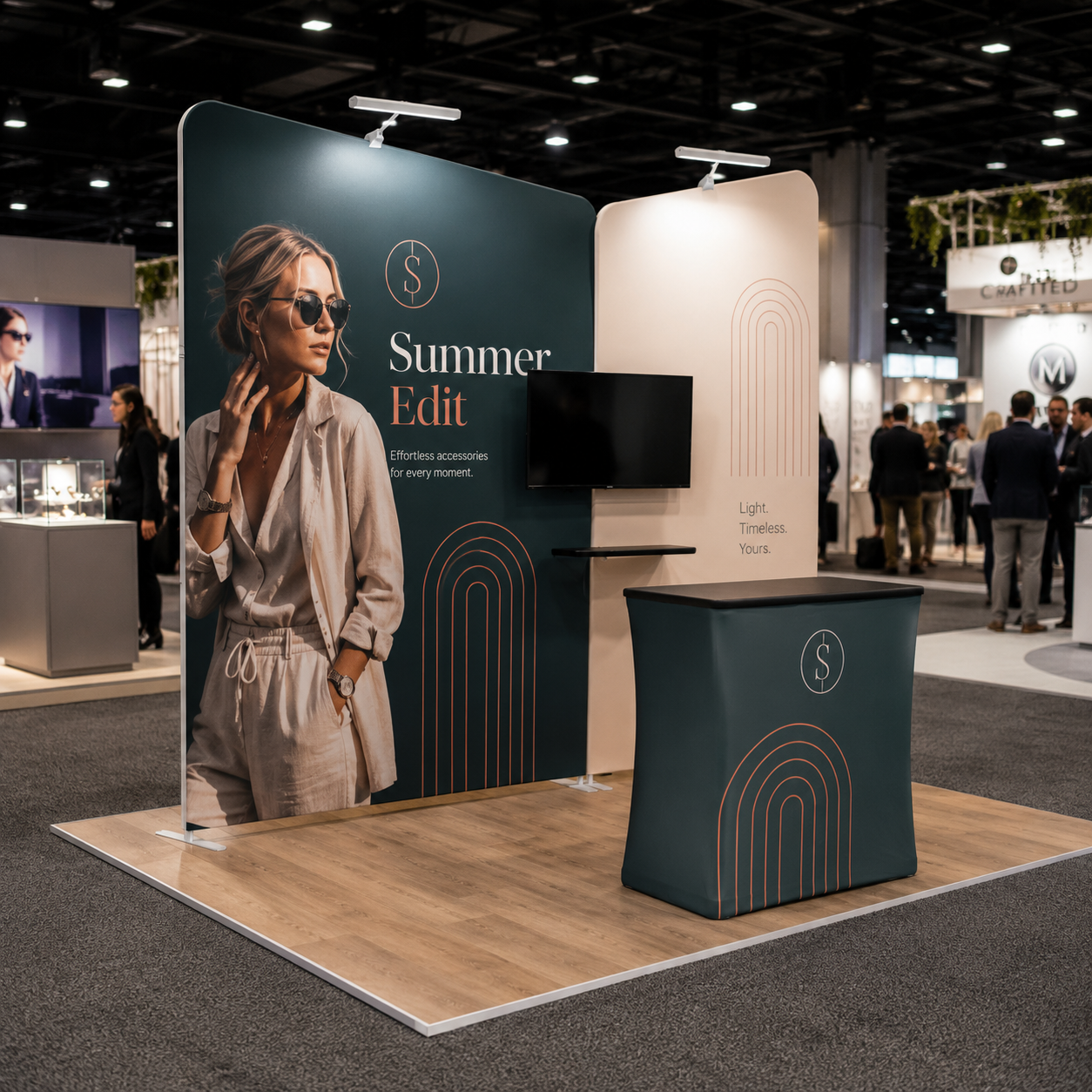 3x3m Twin Inclined Wall Booth Kit