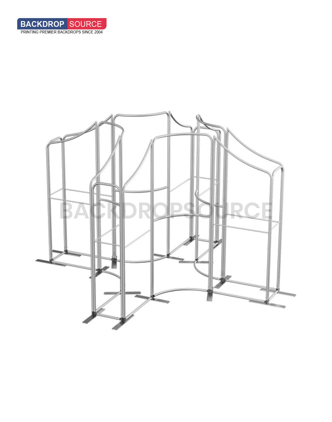 Magnetic Fabric Booth Display - Model 4 (4m x 4m)