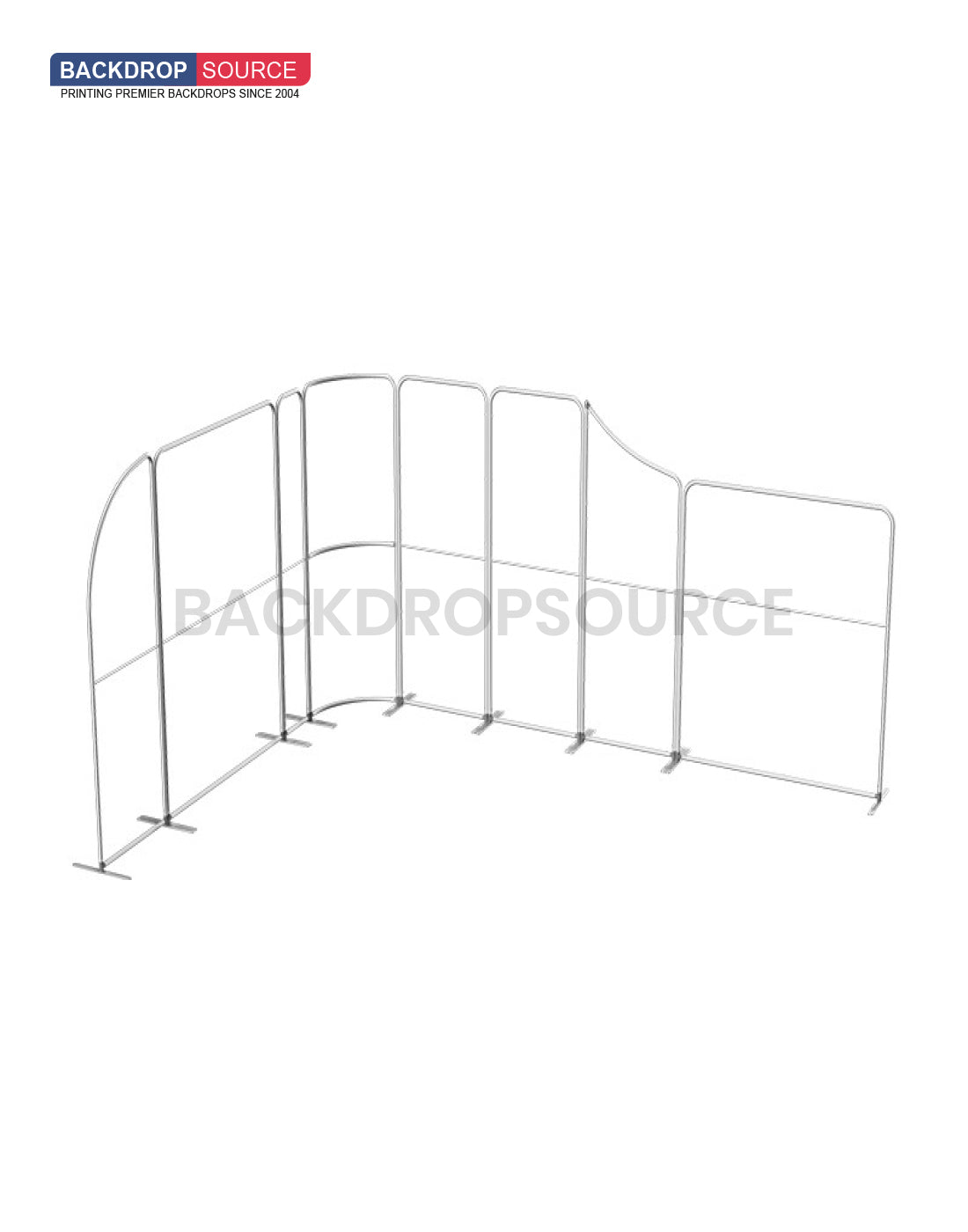 Magnetic Fabric Booth Display - Model 3 (5m x 4m)
