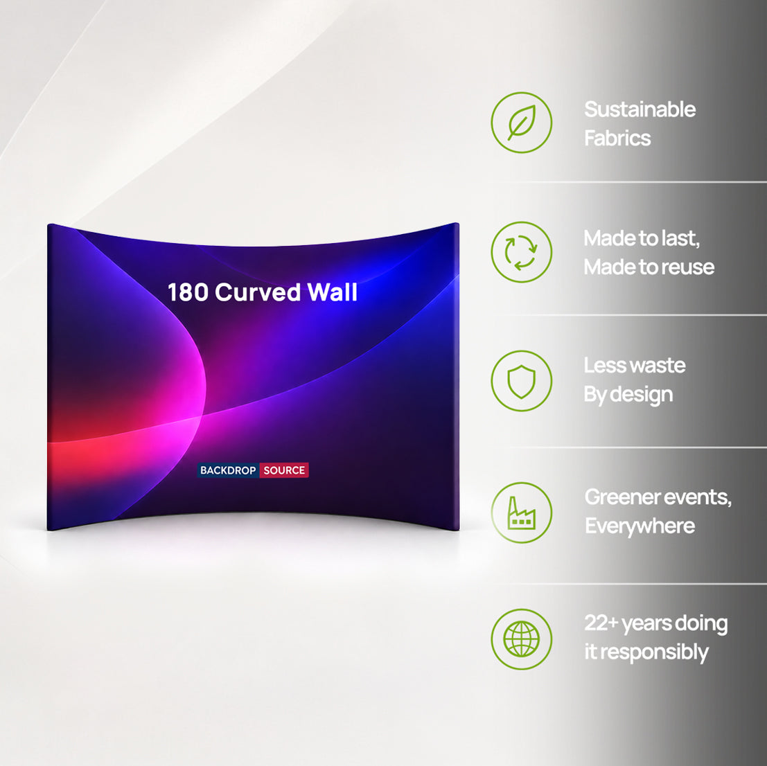 180° Curved Fabric Exhibition Booth Wall
