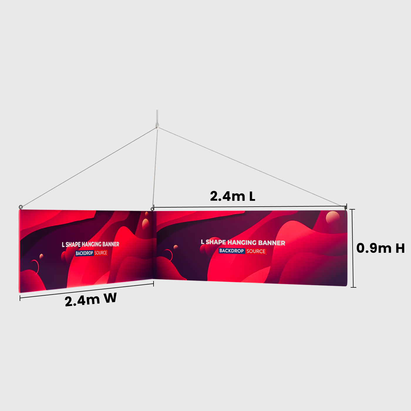 L Shape Hanging Banner.