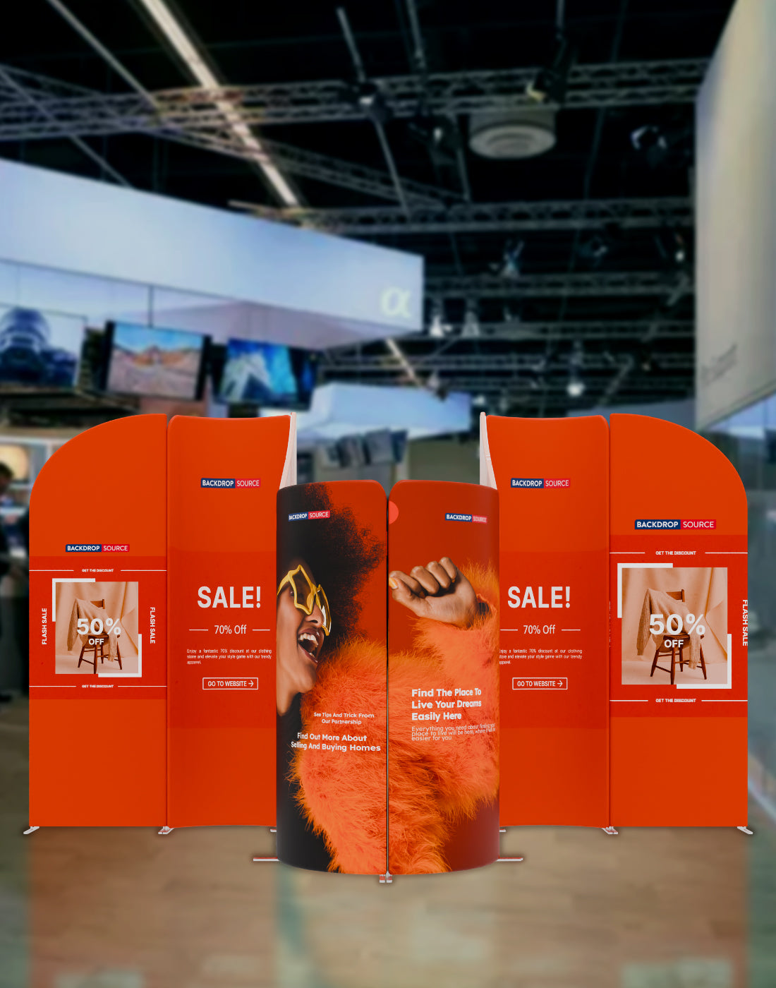 Magnetic Fabric Booth Display - Model 1 (4m x 3m)