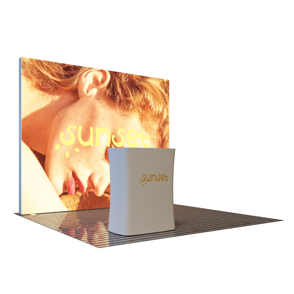 3x3m Backlit SEG Lightbox Wall with LED Counter