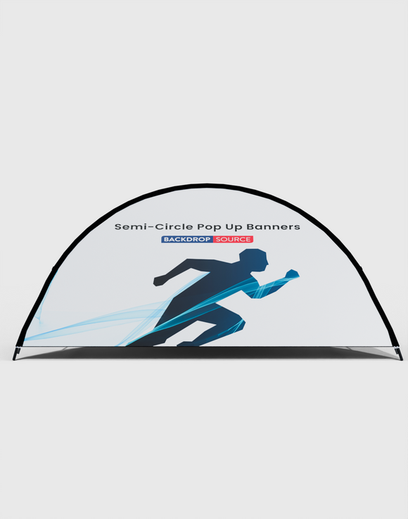 Semi-Circle Pop Up Banners ( Double Side Printed).