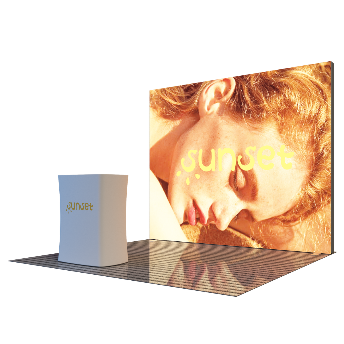 3x3m Backlit SEG Lightbox Wall with LED Counter