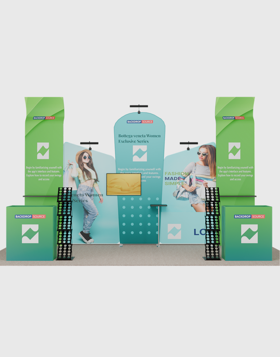 Portable Exhibit Display 3m x 6m - Model 4