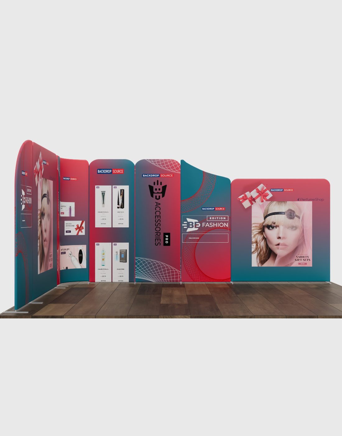 Magnetic Fabric Booth Display - Model 3 (5m x 4m)