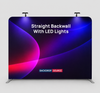 Premium Straight Fabric Wall with LED Spotlights