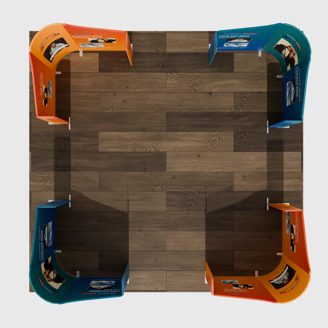 Magnetic Fabric Booth Display - Model 5 (6m x 6m)