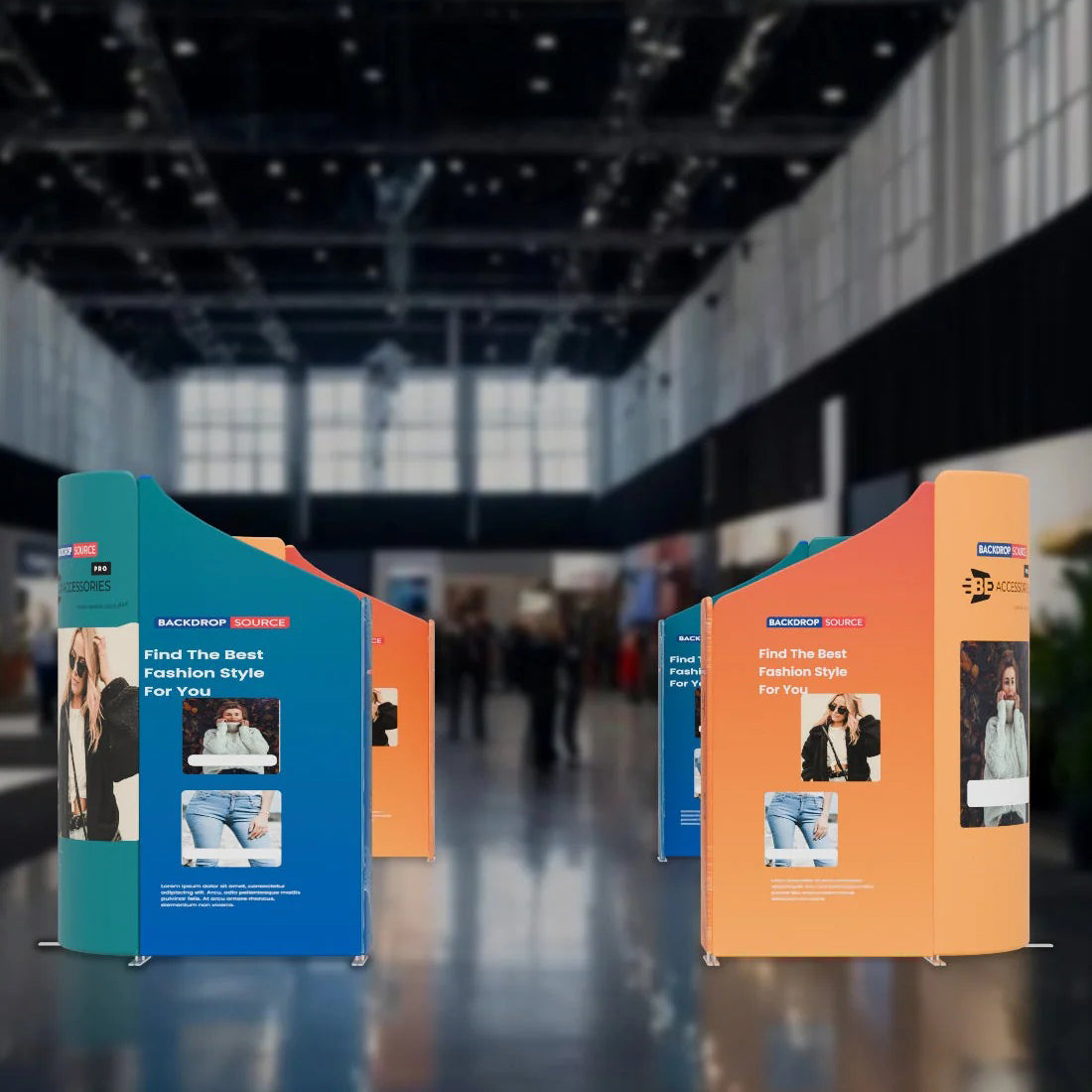Magnetic Fabric Booth Display - Model 5 (6m x 6m)