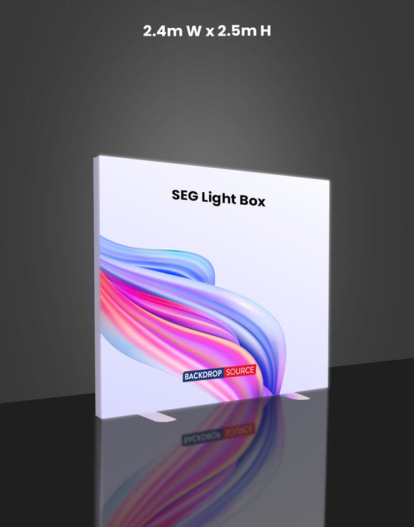 SEG Frameless Fabric LED Light Box Display - 2.4m W x 2.5m H