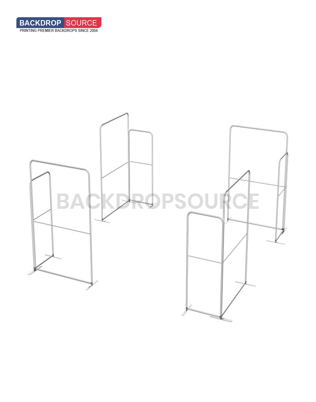 Magnetic Fabric Booth Display - Model 4 (6m x 6m)