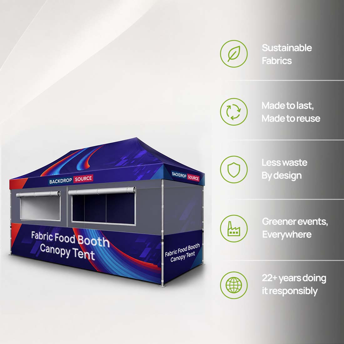 6m x 3m Fabric Food Booth Canopy Tent