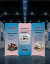 Magnetic Fabric Booth Display - Model 2 (2m x 2m)